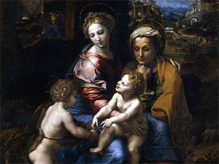 В итальянской Модене найден единственный в мире набросок Рафаэля к известной картине "Святое семейство или Жемчужина" (Sacra Famiglia, o Perla) 1518 года
