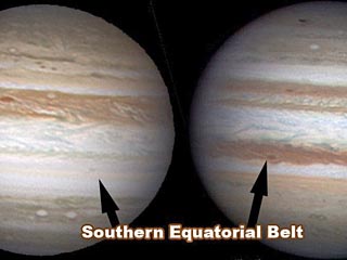 Юпитер, самая большая планета Солнечной системы, неожиданно для астрономов лишился одной из своих характерных примет, а именно Южного Экваториального пояса темных облаков, прилегающего к знаменитому Большому красному пятну