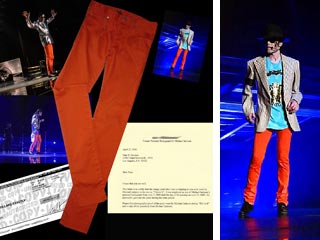 Телохранитель Майкла Джексона выставил на торги его оранжевые джинсы