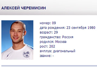 В настоящее время Алексей Черемисин, которого включили в заявочный лист из восемнадцати игроков на Мировую лигу-2010, проинформирован о факте возможного нарушения антидопинговых правил и своих правах