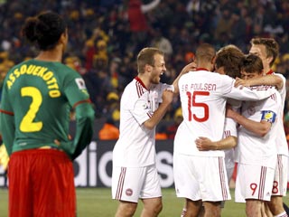 Сборная Дании лишила камерунцев выхода в плей-офф чемпионата мира