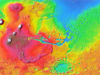 Самая подробная за всю историю наблюдений карта Марса подготовлена NASA и обнародована Университетом штата Аризона