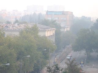 Москву вновь окутал дым от лесных пожаров, но не такой сильный