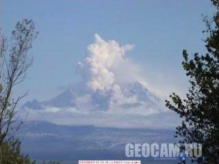 На Камчатке вулкан Шивелуч выбросил пепел на высоту почти 9 км