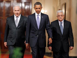 Лидеры Израиля и Палестинской автономии впервые встретились лицом к лицу на обеде у Обамы 