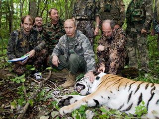 В 2008 году во время поездки на Дальний Восток в Уссурийском заповеднике премьер надел специальный ошейник с навигатором GPS-Argos на самку амурского тигра