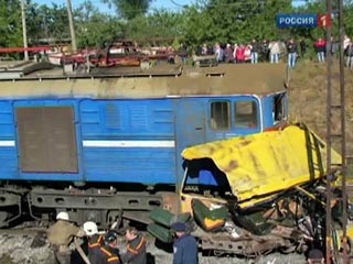 ДТП произошло во вторник утром около 09:00 по местному времени на 116 км участка ПЖД 