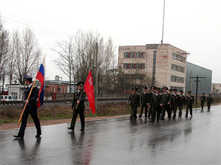 Военнослужащие Гвардейского верто&#173;лётного полка в Глебычево