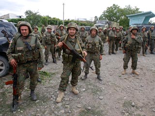 Грузинские военные, окрестности Цхинвали, 10 августа 2008 года