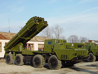 Российский дивизион реактивной залповой артиллерии развернут в районе Цхинвала (Южная Осетия)