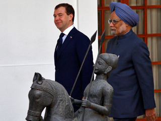 Президент РФ Дмитрий Медведев прибыл с официальным визитом в Индию