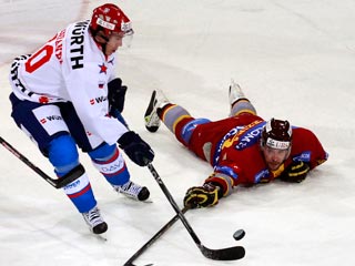 Хоккеисты питерского СКА победили "Серветт" со счетом 4:3