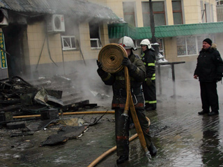 Пожар в кафе на территории Белорусского вокзала потушен