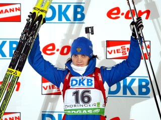 Светлана Слепцова, отстреляв без промаха, стала третьей на дистанции 12,5 км с четырьмя огневыми рубежами
