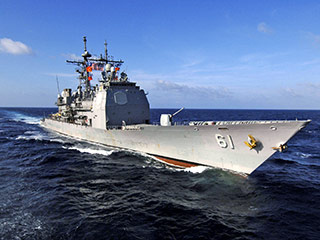 Ракетный крейсер ВМС США Monterey отправился в Средиземное море для решения задач в рамках разворачиваемой Вашингтоном и предназначенной для защиты Европы новой системы противоракетной обороны (ПРО)