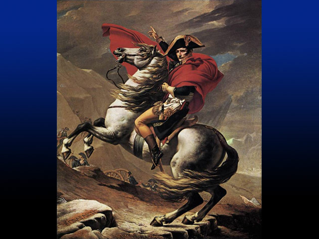 Картина Жак-Луи Давида "Бонапарт на перевале Сен-Бернар"