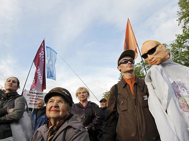 На Пушкинской площади в Москве во вторник прошло мероприятие под названием "Ярмарка гражданских инициатив" в рамках общероссийской кампании "За Россию без "ЕдРа" ("Единой России")