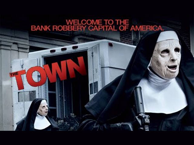 Грабители полностью инсценировали эпизод из кинофильма &#171;Город&#187; ("The Town"), где ограбление также осуществляют злоумышленники в костюмах католических монахинь