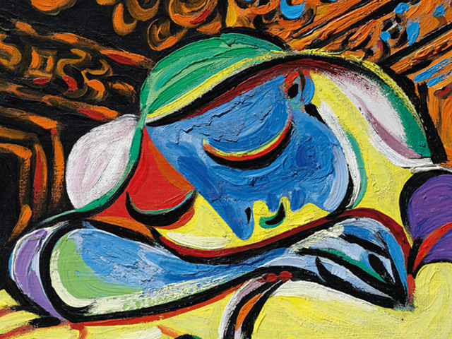 "Спящая девушка" Пикассо - портрет другой музы и многолетней подруги художника Марии-Терезы Вальтер. Оцененное предварительно в 9-12 млн фунтов полотно в результате ушло с молотка за 13,5 миллиона