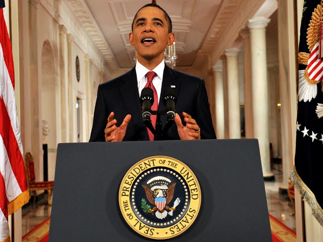 Президент США Барак Обама   выступил в понедельник по телевидению, обосновывая правильность своей линии в вопросе о повышении лимита госдолга США