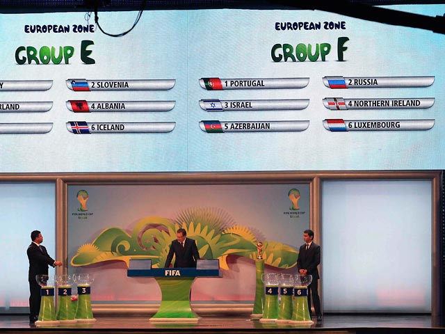 Россия сыграет с Португалией, Израилем, Северной Ирландией, Азербайджаном и Люксембургом в отборочном турнире к ЧМ-2014