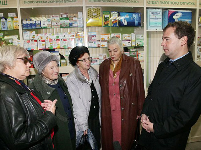 Визит президента РФ Дмитрия Медведева в город Козельск Калужской области