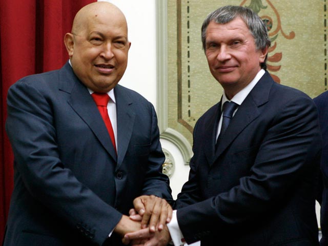 Уго Чавес и Игорь Сечин, 6 октября 2011 года