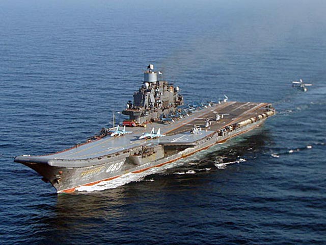 Группа российских военных кораблей во главе с тяжелым авианесущим крейсером Северного флота "Адмирал Кузнецов" весной 2012 года встанет на рейд в сирийском порту Тартус