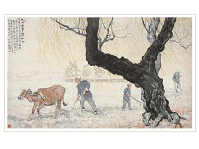 Картина размером 150 на 250 сантиметров, написанная мастером в 1951 году, изображает сцену крестьянского труда