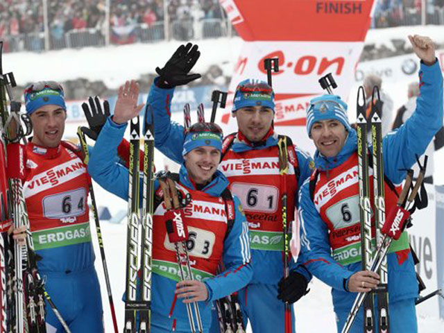 Российский квартет выиграл "серебро" на этапе Кубке мира по биатлону 
