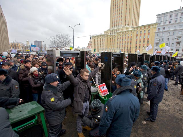 Москва, проспект Академимика Сахарова, 24 декабря 2011 года