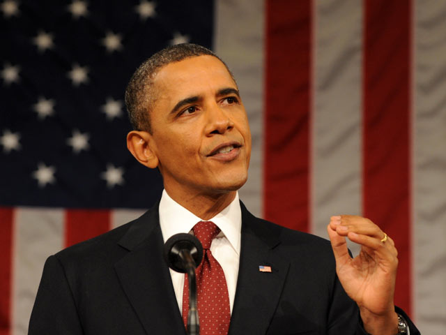 Президент США Барак Обама в Конгрессе выступил с традиционным обращением, которое стало для него третьим за время пребывания на высшем посту