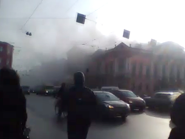 В Санкт-Петербурге вспыхнул пожар по дворце Белосельских-Белозерских на Невском проспекте