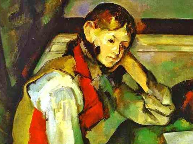 Картина кисти Поля Сезанна "Мальчик в красном жилете", похищенная в Швейцарии в 2008 году, стоимостью более 10 млн долларов, обнаружена в Сербии