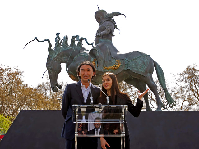 Бронзовая скульптура легендарного полководца и государственного деятеля XII-XIII веков, основателя Монгольской империи Чингисхана торжественно открылась в центре британской столицы