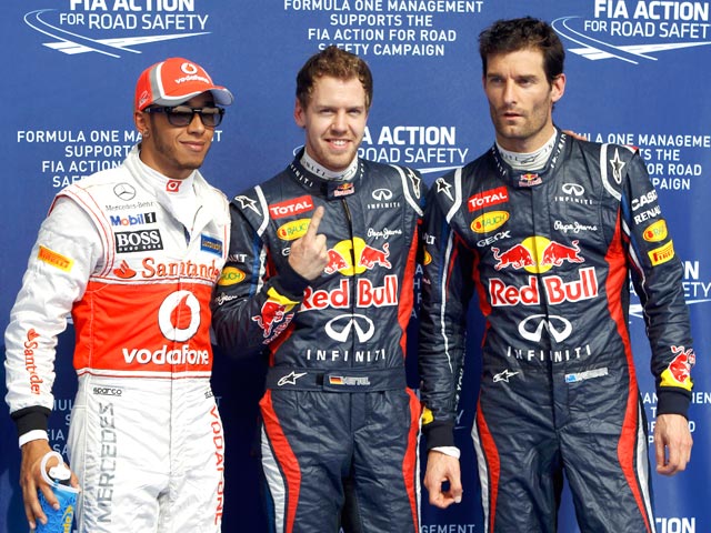 Квалификация этапа "Формулы-1" в Бахрейне, который находится под угрозой срыва из-за массовых протестов в стране, завершилась победой действующего чемпиона Себастьяна Феттеля на "Ред Булле". Для немца это первый поул в сезоне