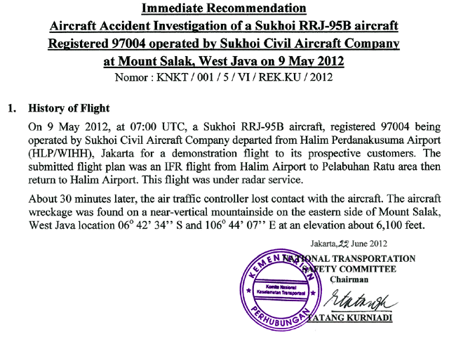 Документ, выпущенный 22 июня в соответствии с нормами Международной организация гражданской авиации (ICAO) также содержит предписания