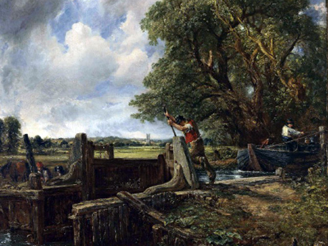 Наиболее ценной картиной, которую любители живописи смогут приобрести в ходе этих торгов, является полотно классика английской живописи романтического направления Джона Констебля "Плотина" (The Lock) - часть серии из шести пейзажей