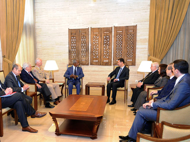 Переговоры между спецпосланником ООН и Лиги арабских государств (ЛАГ) Кофи Аннаном, прибывшим в Дамаск в воскресенье, и президентом Сирии Башаром Асадом, состоявшиеся в понедельник в Дамаске, были конструктивными