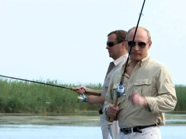 Владимир Путин, Дмитрий Медведев, Астраханская область, август 2011 года