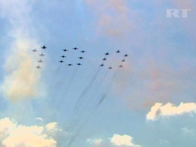12 августа ВВС России отметит своё столетие. Тренировка, 9 августа 2012 года