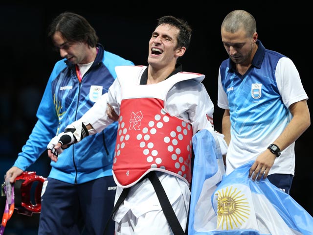 Аргентинец Себастиан Эдуардо Крисманич завоевал золотую награду в состязаниях по тхэквондо в весовой категории до 80 кг