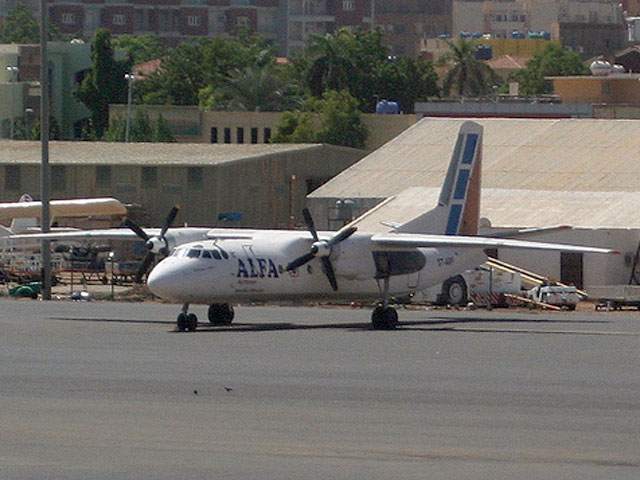 Самолет Ан-24 авиакомпании Альфа Эйрлайн