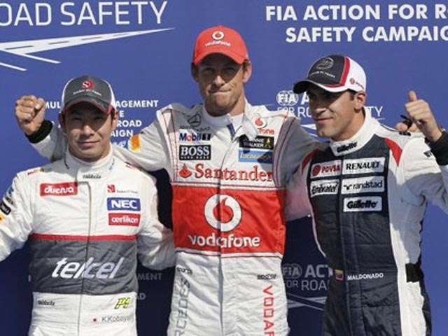 Пилот команды "Макларен" Дженсон Баттон стал обладателем поул-позишн на 12-м этапе чемпионата "Формулы-1" Гран-при Бельгии. Для Баттона это первый поул в текущем сезоне