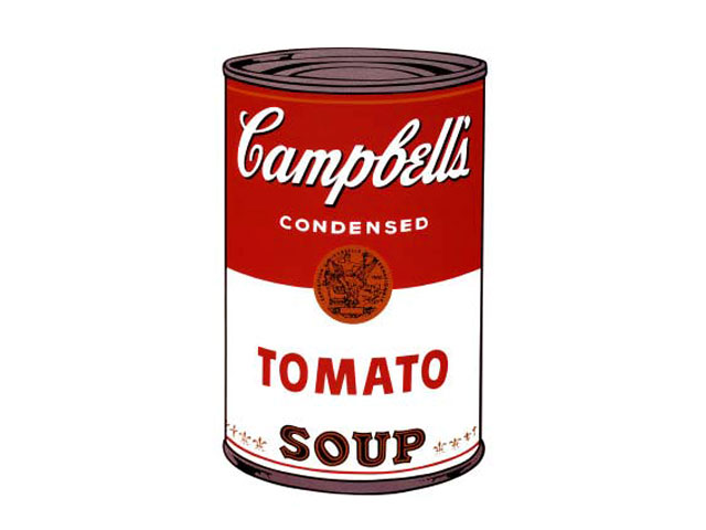 В США начали продавать банки томатного супа "Кэмпбелл" с дизайном Энди Уорхола
