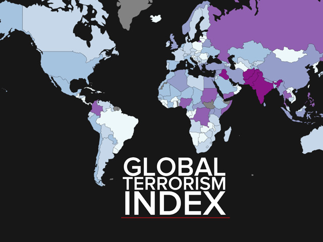 Россия входит в первую десятку стран, наиболее подверженных террористической угрозе. К такому выводу пришли эксперты международного Института экономики и мира, составившие "Глобальный индекс террористических угроз"