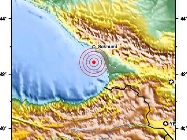 У побережья Абхазии произошло землетрясение магнитудой 5,3 баллов
