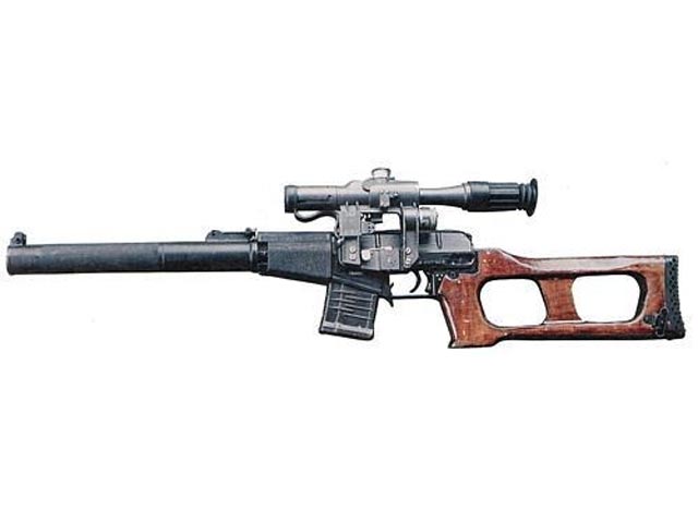 Снайперская модификация автомата "Вал"- 9 мм снайперская винтовка ВСС "Винторез"