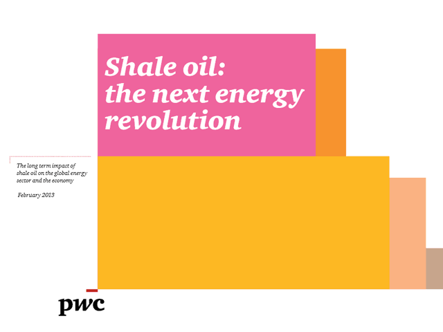Компания PricewaterhouseCoopers опубликовала доклад "Сланцевая нефть: новая энергетическая революция", в котором предрекает миру новую всемирную энергетическую революцию - сланцевой нефти