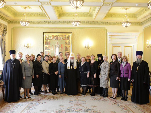 В минувший вторник Патриарх Московский и всея Руси Кирилл встретился в Москве с участницами Союза православных женщин Украины